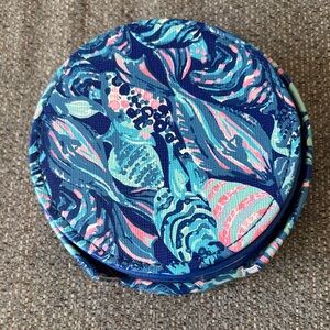 Lilly Pulitzer leatherette Colorful Round coasters with the cover